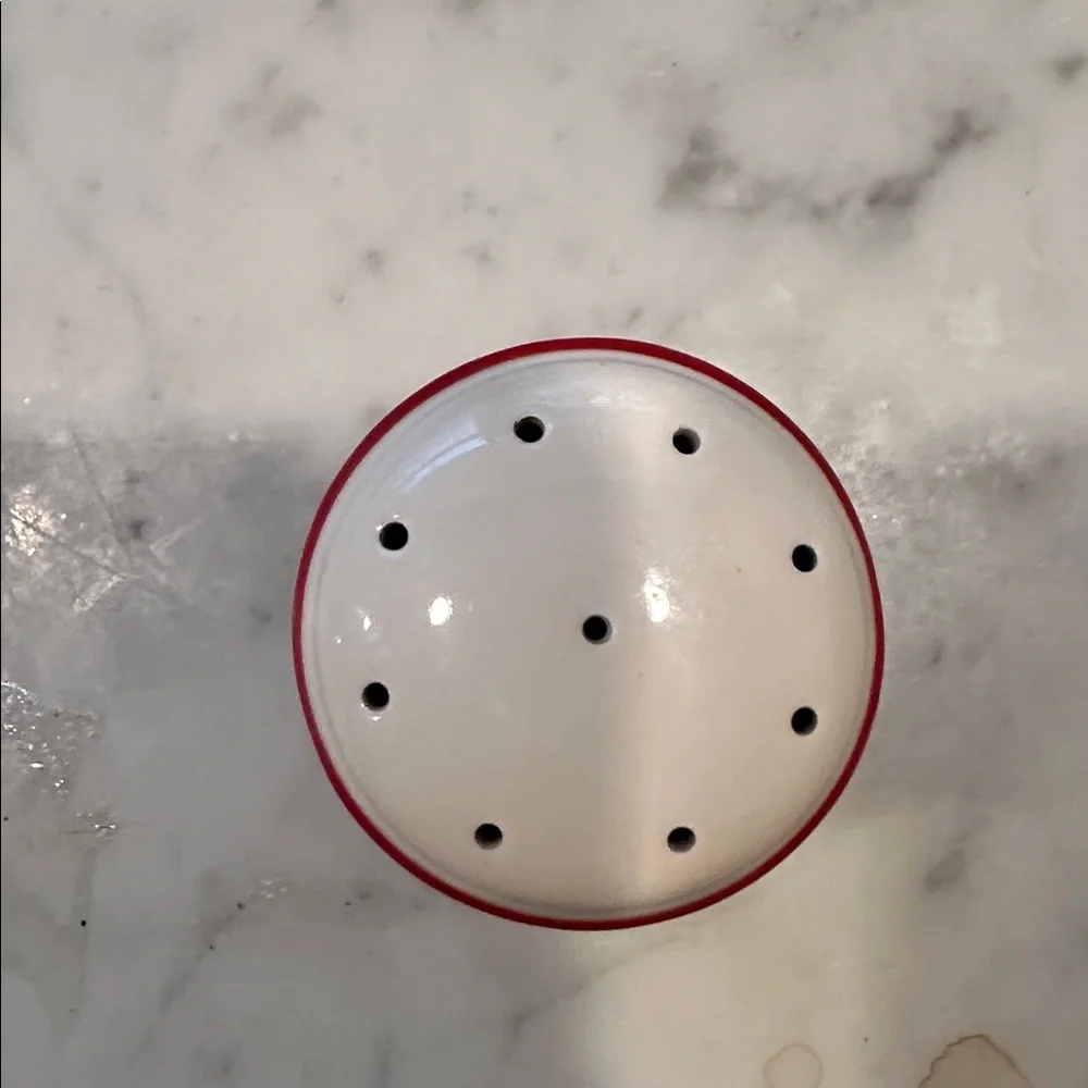 Williams Sonoma Red and White Ceramic Piece